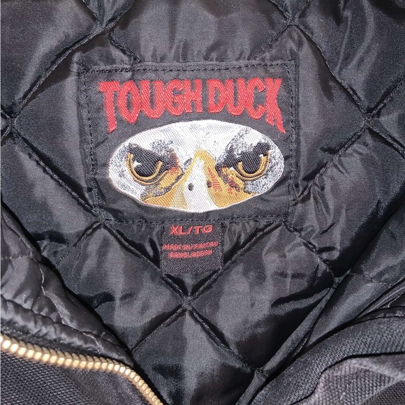XL Vintage tough duck vest in black - Picture 3 of 4